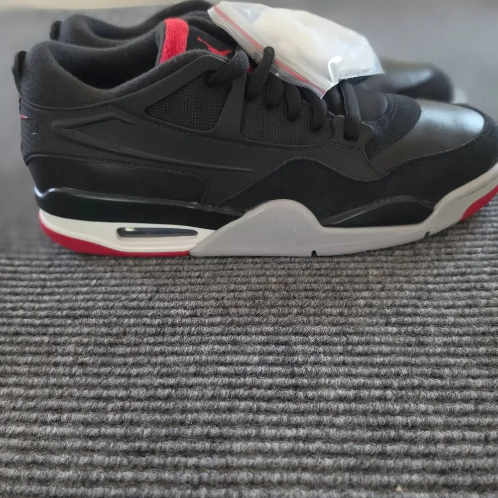 Air Jordan 4RM Men's Size 11 Sneakers Black/Wolf Gray/White/Varsity Red